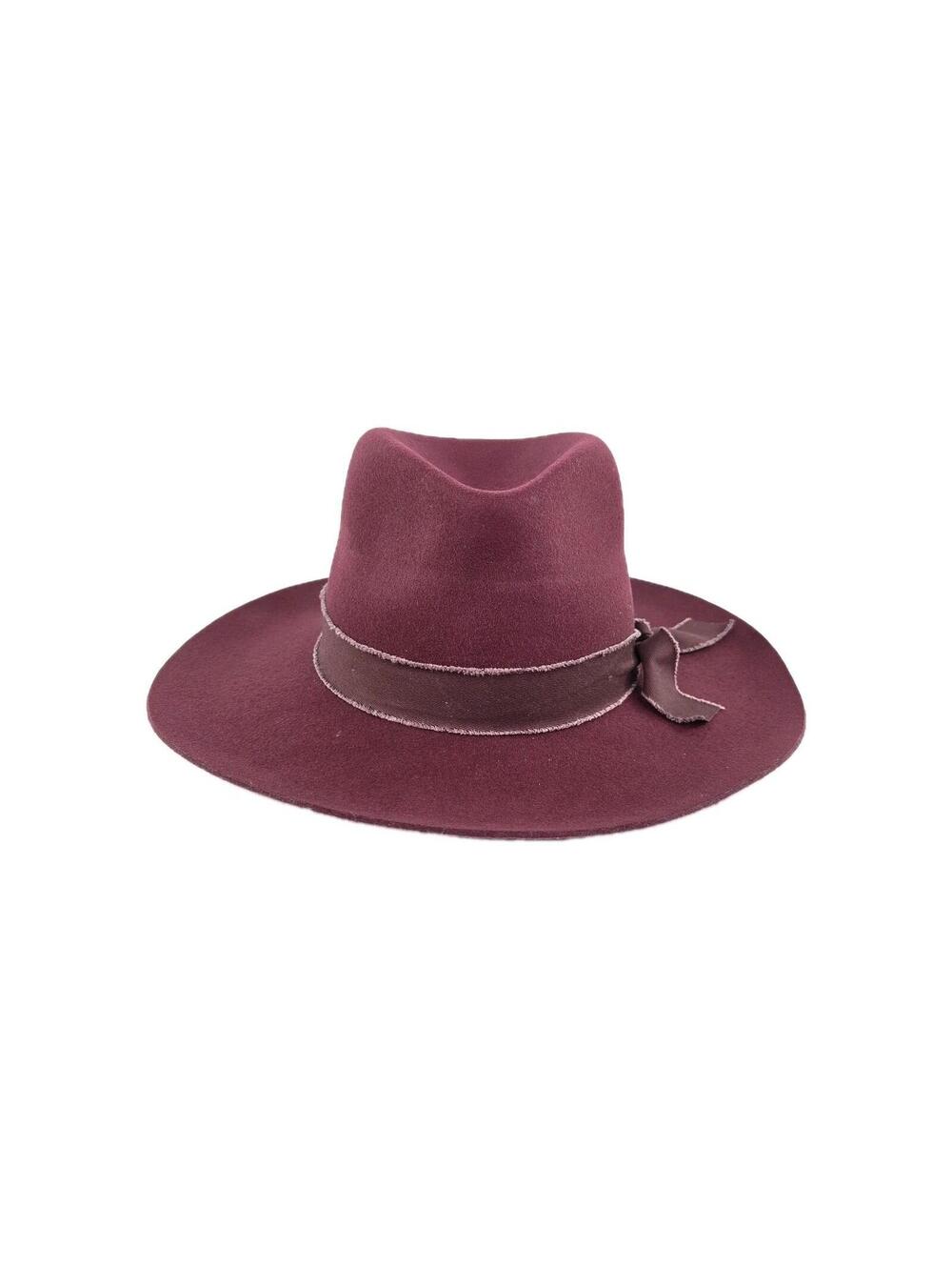 Olive Pique 100% Wool Women’s Western Hat Adjustable Size Burgandy Cowgirl Hats